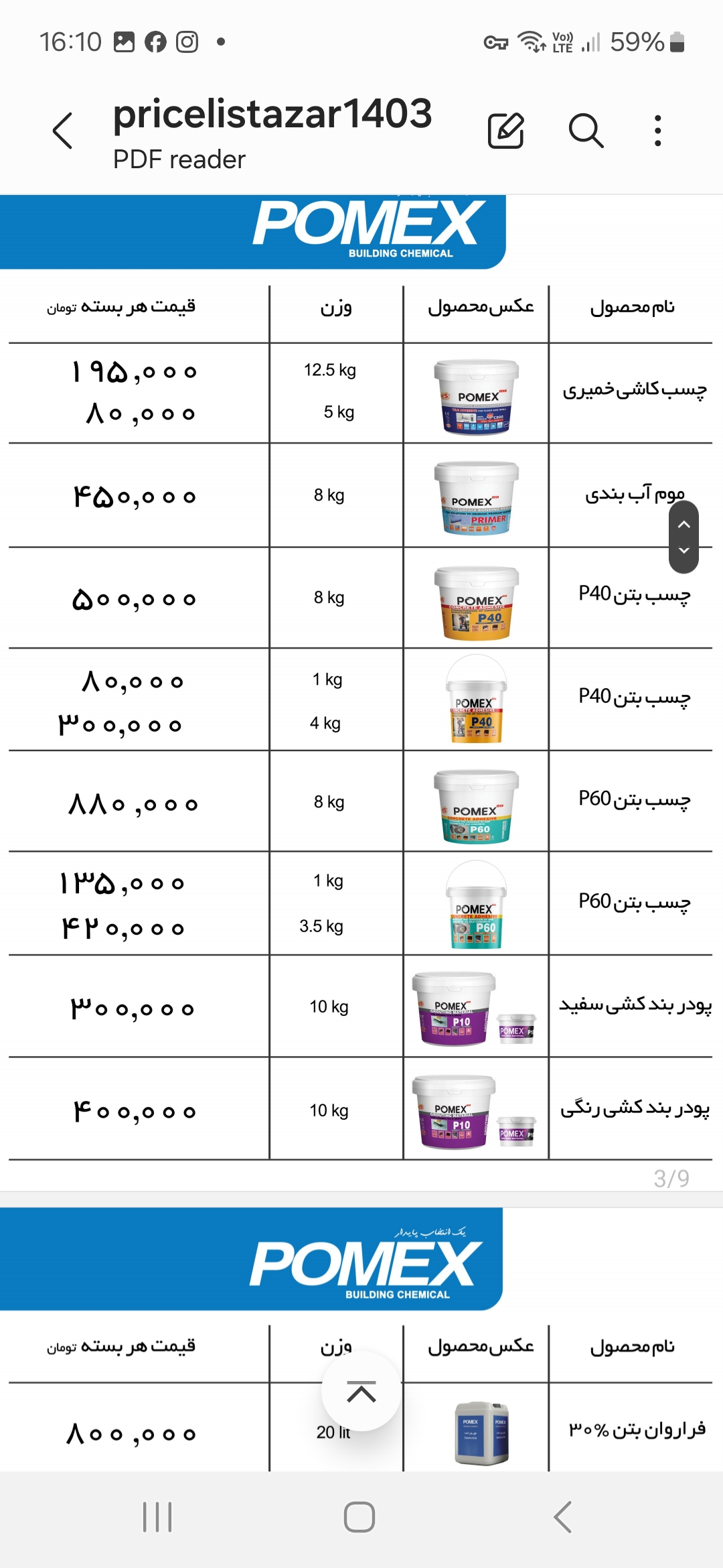 فروش انواع ابزار وچسب ساختمانی